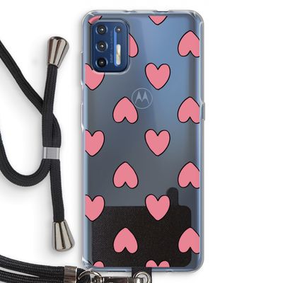 Ondersteboven verliefd: Motorola Moto G9 Plus Transparant Hoesje met koord