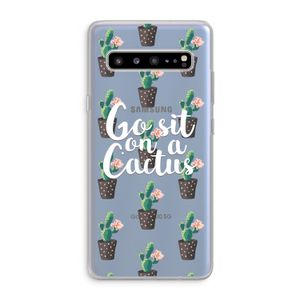 Cactus quote: Samsung Galaxy S10 5G Transparant Hoesje