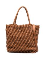 Officine Creative sac cabas en cuir tressé - Marron - thumbnail