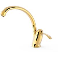 Keukenkraan Tres Clasic | Opbouw | 360° Draaibaar | Mengkraan | 1-hendel | Rond | 24k Goud glans
