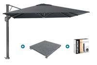 Platinum Beaufort Premium 3,2x3,2 m - Faded Black met voet en hoes Platinum Beaufort Premium 3,2x3,2 m - Faded Black met voet en hoes