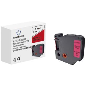 Labeltape Renkforce RF-LT-D45017 Compatibel vervangt DYMO D1 - 45017 12 mm Tapekleur: Rood Tekstkleur: Zwart 7 m