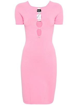 DSQUARED2 robe en maille à découpes - Rose