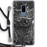 Zwart marmer: Samsung Galaxy S9 Plus Transparant Hoesje met koord