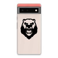 Angry Bear (black): Google Pixel 6 Transparant Hoesje