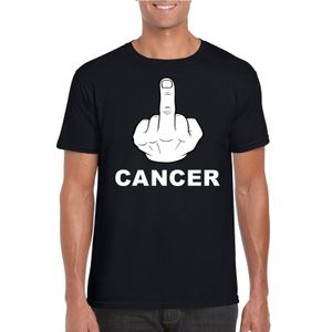 Fuck cancer t-shirt zwart voor heren