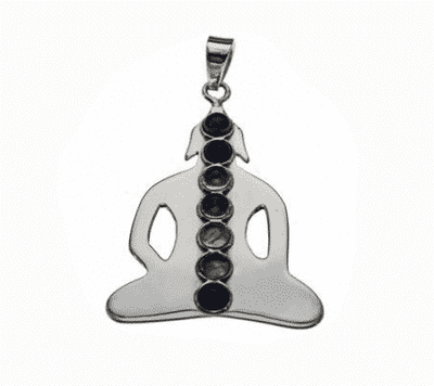 Chakra Meditatie Zilveren hanger