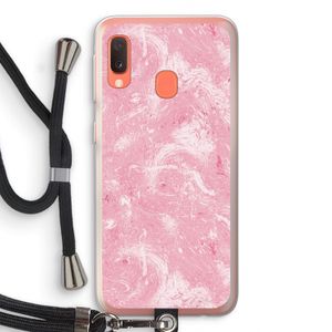 Abstract Painting Pink: Samsung Galaxy A20e Transparant Hoesje met koord