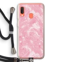 Abstract Painting Pink: Samsung Galaxy A20e Transparant Hoesje met koord