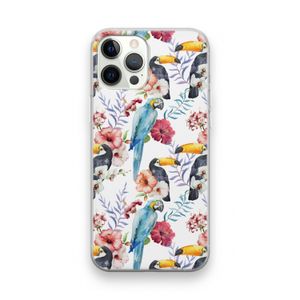Bloemen tukan: iPhone 12 Pro Transparant Hoesje