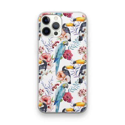 Bloemen tukan: iPhone 12 Pro Transparant Hoesje