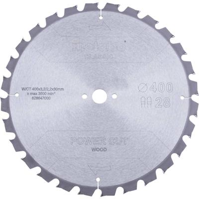 Metabo POWER CUT WOOD CLASSIC 628647000 Cirkelzaagblad 400 x 30 x 2.2 mm Aantal tanden: 28 1 stuk(s)