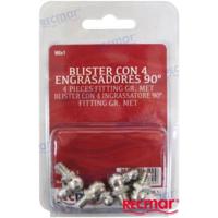 HERRAMIENTAS RECT11958 - BLISTER CON 4 ENGRASADORES 90º