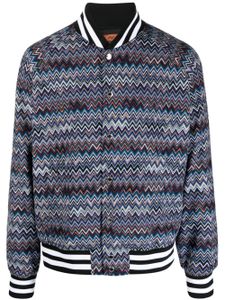 Missoni veste bomber à motif zigzag - Bleu