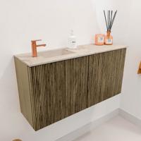 Toiletmeubel Mondiaz Joya Dlux | 80 cm | Meubelkleur Dusk | Faye wastafel Frappe Wasbak Links | 1 kraangat