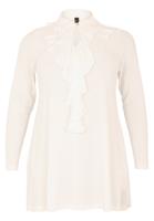 Yoek Tuniek met ruches | Beige | Maat 42/44