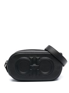 Ferragamo sac porté épaule à détail Gancini - Noir