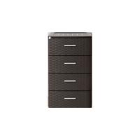 Ladeblok/bureau organizer met 4 lades - rotan bruin - 39,5 x 36,5 x 61,5 cm - Ladeblokken