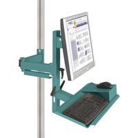 Manuflex ZB8287.5021 Ergonomie monitor dragers voor CANTOLAB en aluminium met toetsenbord- en muis oppervlak, VESA-adapter 75 mm - thumbnail