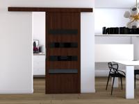 Schuifdeur CLAUDINE 76 cm wengue Schuifdeur CLAUDINE 76 cm wengue