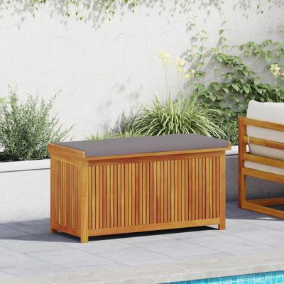 Opbergbox voor buiten 113x50x60,5 cm massief acaciahout
