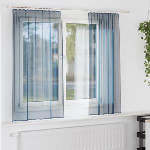 Gordijnen voile met lussen 2 st 140x175 cm koningsblauw