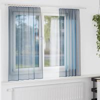 Gordijnen voile met lussen 2 st 140x175 cm koningsblauw