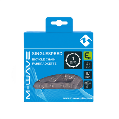 M-Wave (kmc) ketting e-bike single speed 1/2x3/32 112 links zilver