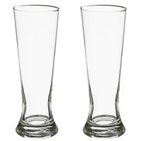 Set van 8x stuks bierglazen transparant 370 ml - 7 x 21 cm - thumbnail