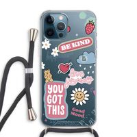 Positivity: iPhone 12 Pro Max Transparant Hoesje met koord