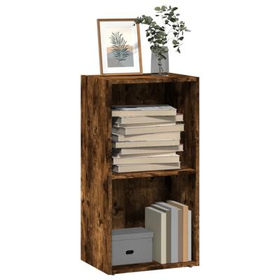 Boekenkast 40x30x77 cm bewerkt hout gerookt eikenkleurig