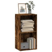 Boekenkast 40x30x77 cm bewerkt hout gerookt eikenkleurig