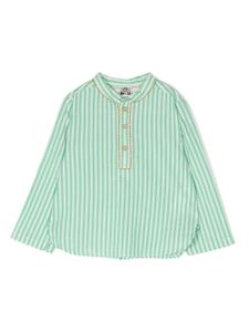 Bonton t-shirt en coton à rayures - Vert