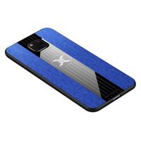 Voor Huawei mate 20 Pro XINLI stiksels doek Textue schokbestendig TPU beschermhoes (blauw)