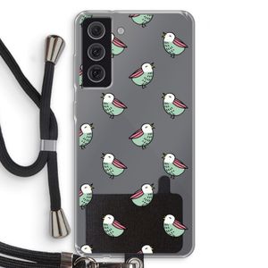 Vogeltjes: Samsung Galaxy S21 FE Transparant Hoesje met koord