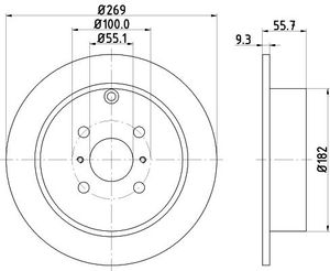 Remschijf Gecoat 54262PRO 8DD355110491