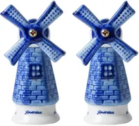 Heinen Delfts Blauw peper en zoutstel keramiek molen amsterdam delfts blauw