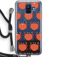 Krab: Samsung Galaxy A6 (2018) Transparant Hoesje met koord