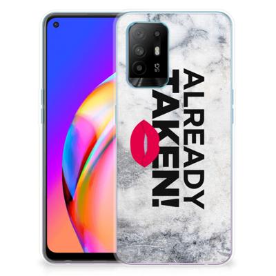 OPPO A94 5G | Reno5 Z | Siliconen hoesje | met naam Already Taken White