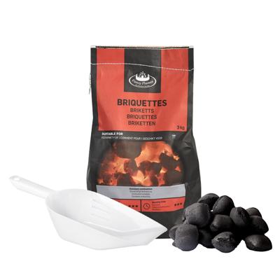 BBQ kolen/briketten doseer schep - kunststof - 1400 ml - 40 x 15 cm - opstaande rand