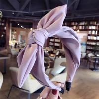 Konijn oren doek Bow hoofdband meisjes haar hoepel bands accessoires (roze)