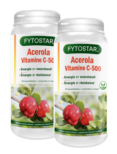 Fytostar Acerola C-500 Vitamine C Kauwtabletten - Duoverpakking