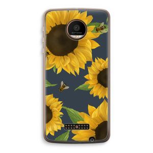 Sunflower and bees: Motorola Moto Z Force Transparant Hoesje