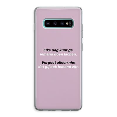gij zijt ook iemand: Samsung Galaxy S10 Plus Transparant Hoesje