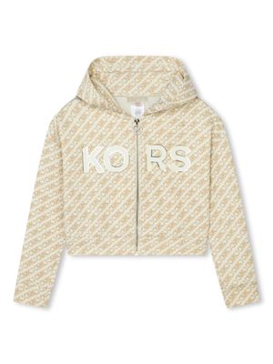 Michael Kors Kids veste à logo imprimé - Tons neutres