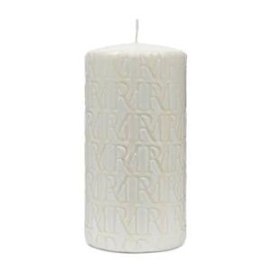 Rivièra Maison - Luxe Kaars in Witte Kleur van Paraffine, Hoogte 19 cm