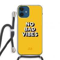 No Bad Vibes: iPhone 12 mini Transparant Hoesje met koord