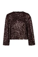 Studio Anneloes Blom 2way Sequins Top 13335 T-shirt Lange Mouw 8700 Espresso Studio Anneloes Blom 2way Sequins Top 13335 T-shirt Lange Mouw 8700 Espresso
