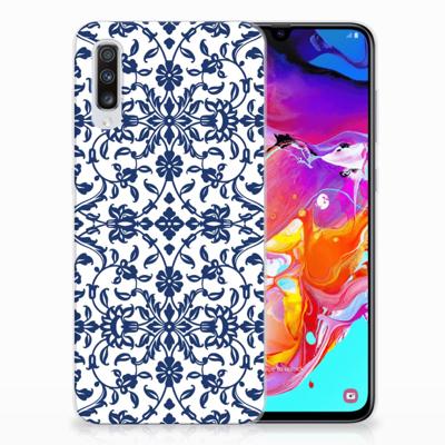 Samsung Galaxy A70 | TPU Case | Flower Blue
