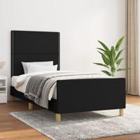 Bedframe zonder matras 90x190 cm stof zwart